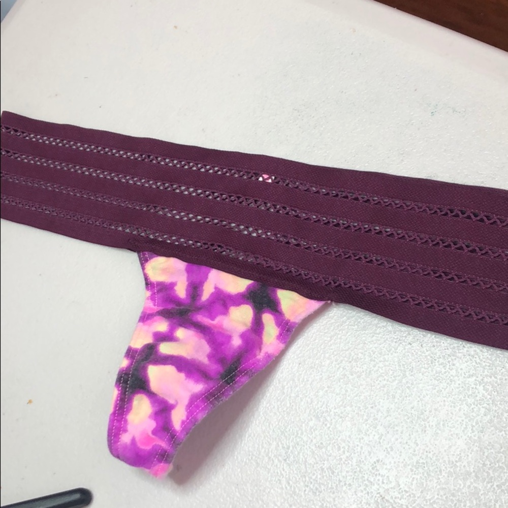 PINK colorful maroon thong